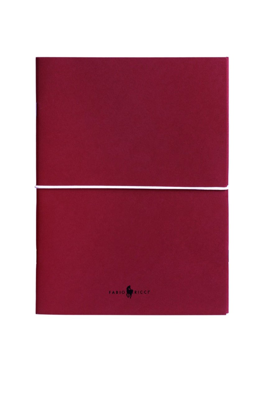Fabio Ricci Z Notes 19x24 cm Kareli - Düz İkili   Defter Bordo