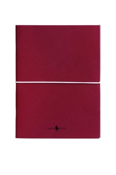 Fabio Ricci Z Notes 19x24 cm Kareli - Düz İkili   Defter Bordo