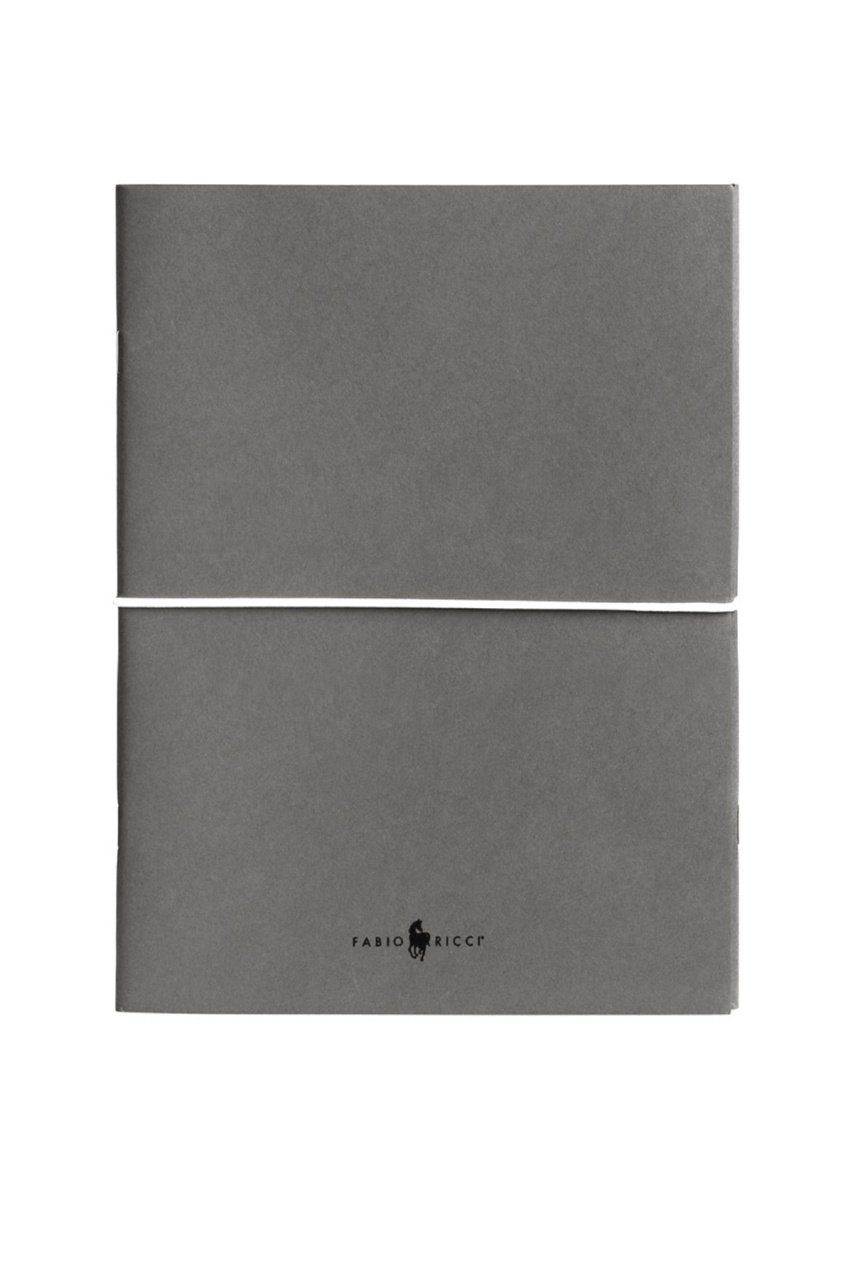 Fabio Ricci Z Notes 19x24 cm Kareli - Düz İkili   Defter Gri