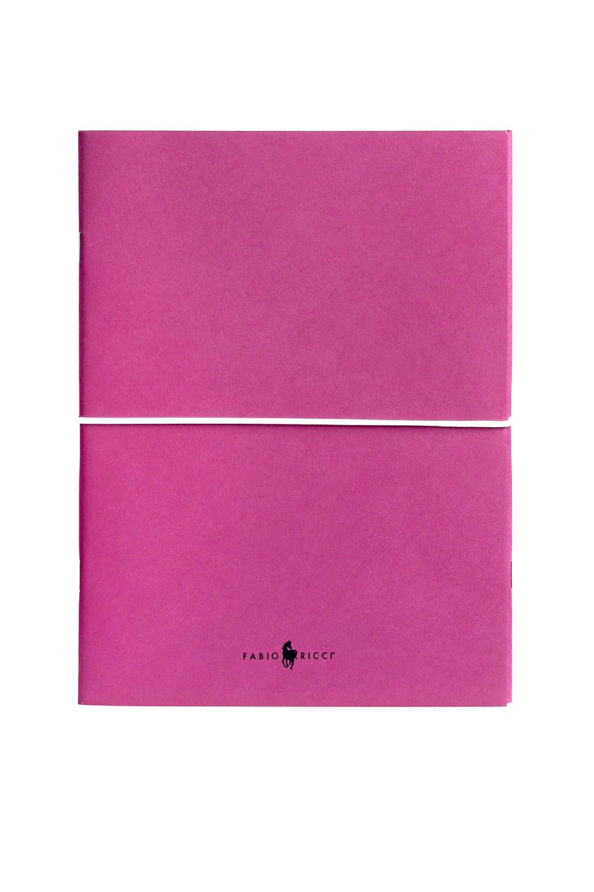 Fabio Ricci Z Notes 19x24 cm Kareli - Düz İkili   Defter Pembe