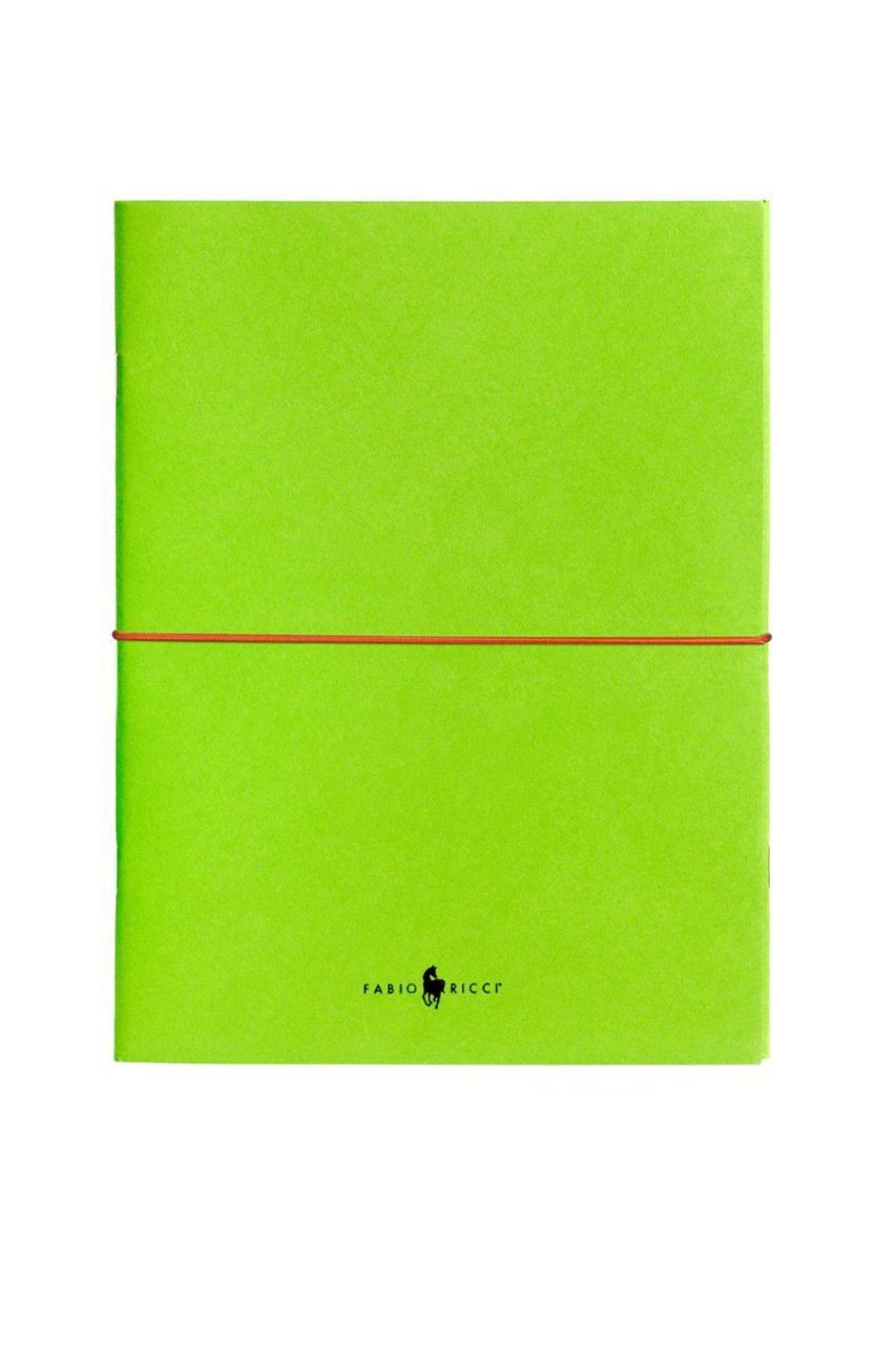 Fabio Ricci Z Notes 19x24 cm Kareli - Düz İkili   Defter Yeşil