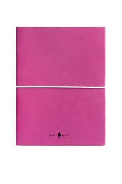 Fabio Ricci Z Notes 19x24 cm Çizgili - Düz İkili Mavi Defter Pembe