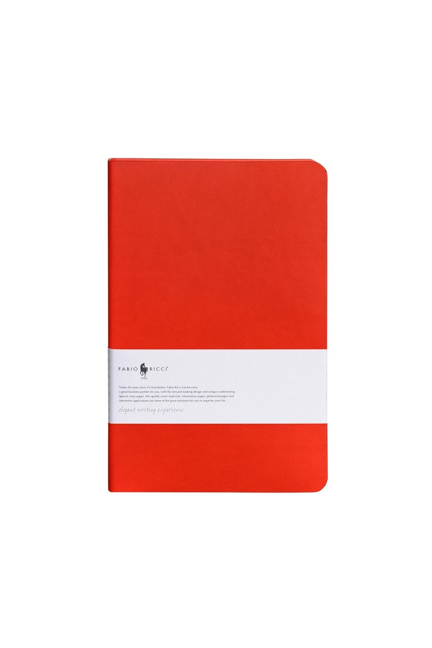 Fabio Ricci Lycian Virando 13X21 cm Gri Üçlü Defter Kırmızı