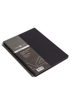 Fabio Ricci Black A4 21x29,7 cm   Spiralli Çizim Defteri