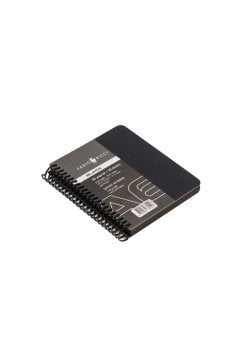 Fabio Ricci Black A6 10,5x14,8 cm   Spiralli Çizim Defteri