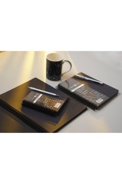 Fabio Ricci Black A5 14,8x21 cm   Spiralli Çizim Defteri