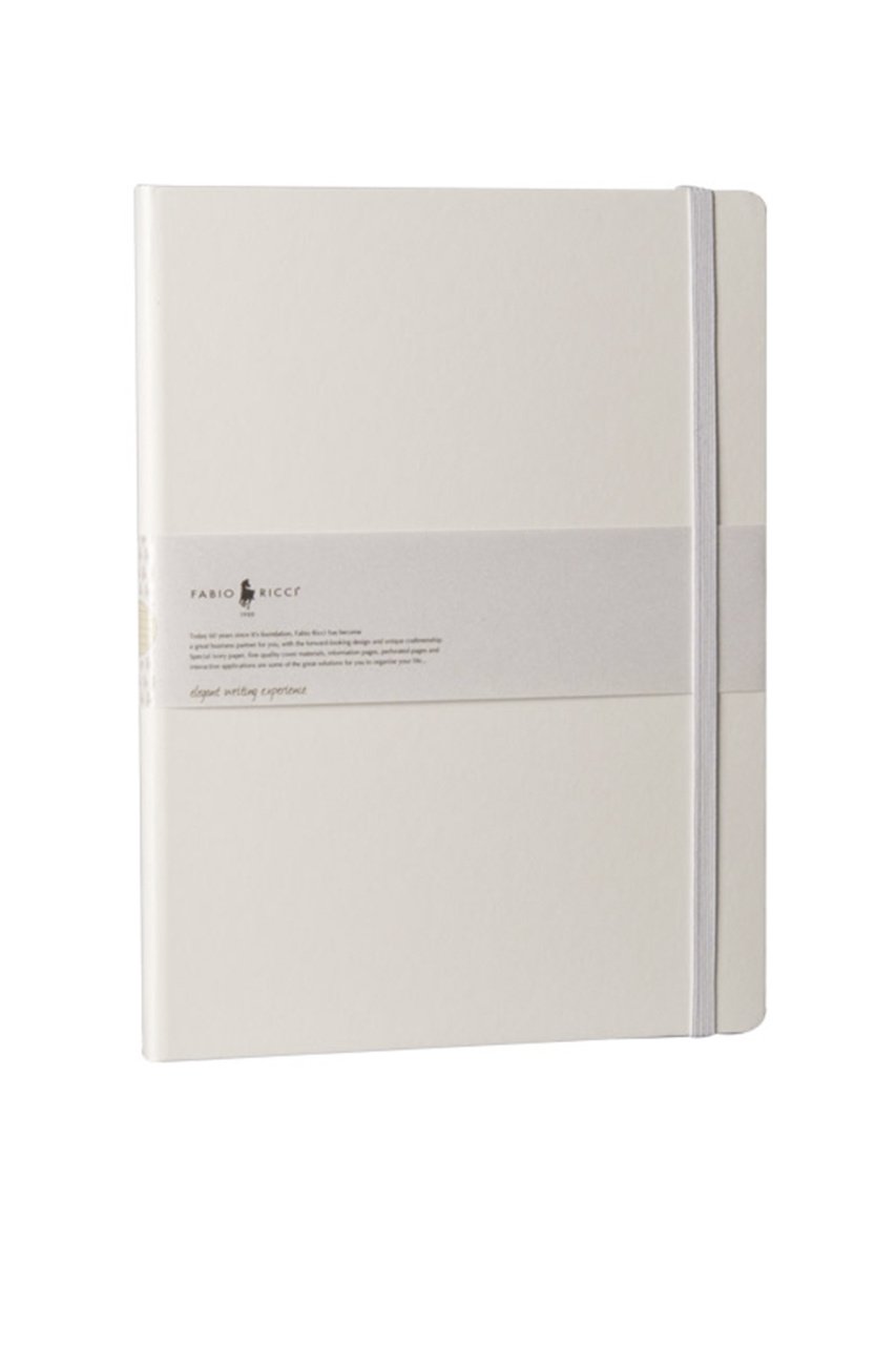 Fabio Ricci Elio 19X25cm Noktalı Defter Beyaz
