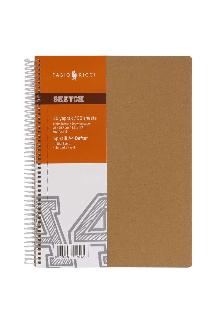 Fabio Ricci A4 Kraft Spiralli Çizim Defteri