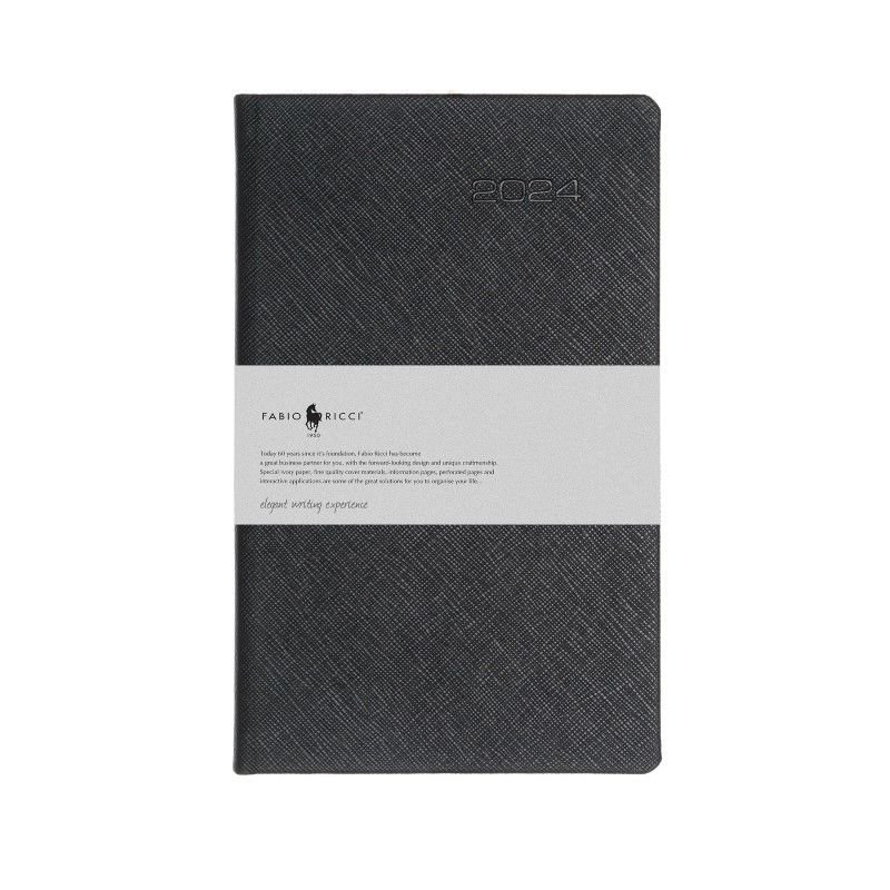 Fabio Ricci 13x21cm Haftalık Ajanda 1032 - 2026 Siyah