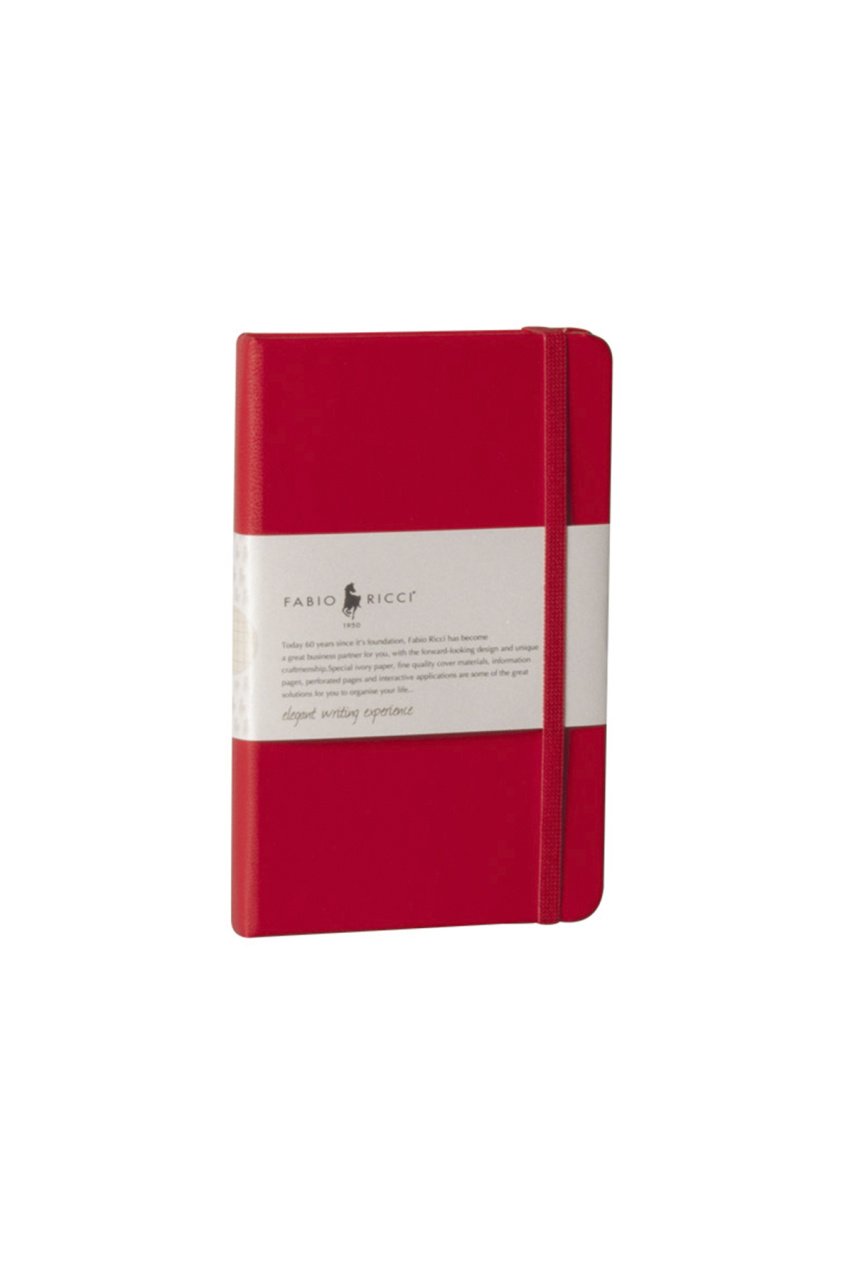 Fabio Ricci Elio 9x14cm Çizgisiz Defter Kırmızı
