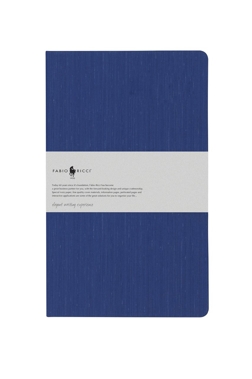 Fabio Ricci Lepidus 13x21cm Çizgisiz Defter Saks Mavisi