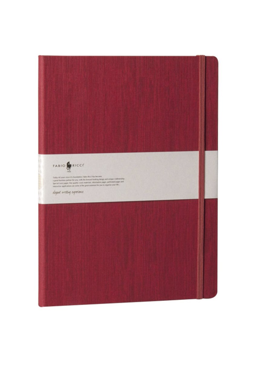 Fabio Ricci Lepidus 19x25cm Çizgisiz Defter Bordo
