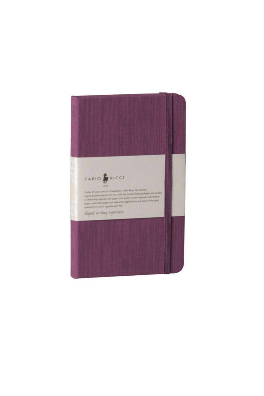 Fabio Ricci Lepidus 9x14cm Çizgili Defter Mor