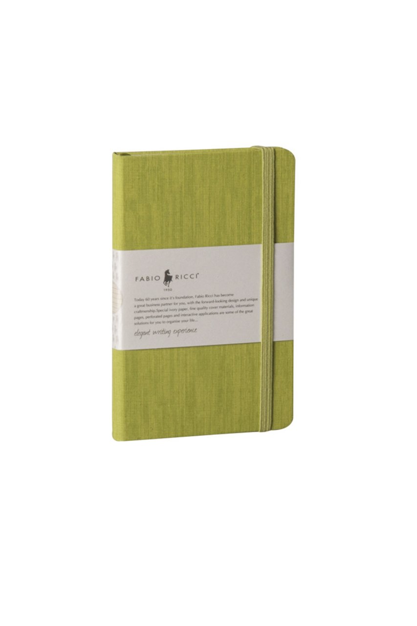 Fabio Ricci Lepidus 9x14cm Çizgili Defter Yeşil
