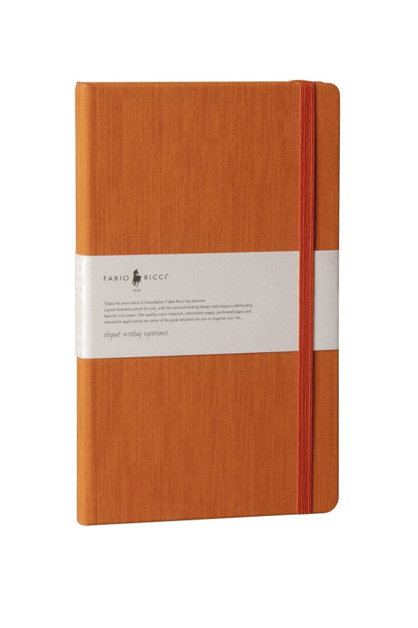Fabio Ricci Lepidus 13x21cm Kareli Defter Turuncu