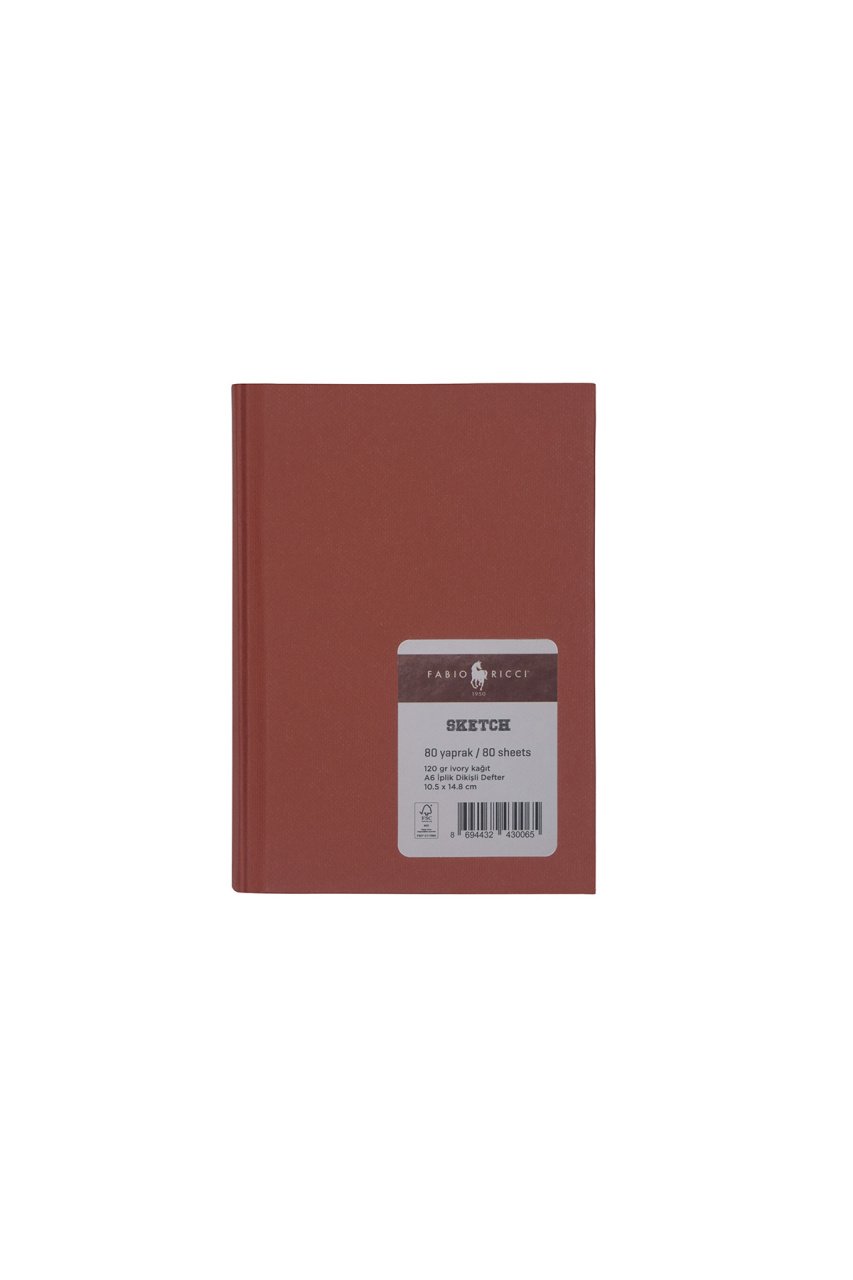 Fabio Ricci Sketch A6 10,5x14,8 cm Ciltli Çizim Defteri Bordo