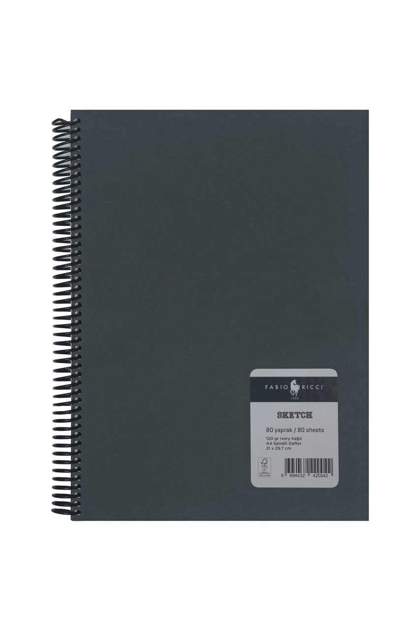 Fabio Ricci Sketch A4 21x29,7 cm Spiralli Çizim Defteri Yeşil