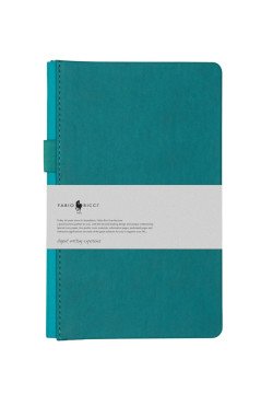 Fabio Ricci Goran Virando 13x21 cm Turkuaz Çizgili Defter Turkuaz